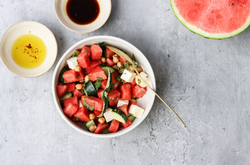 Wassermelonen-Kichererbsen-Salat